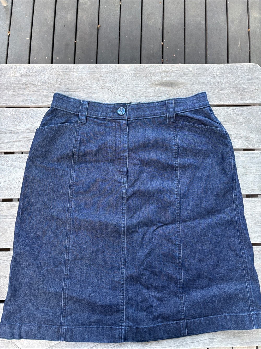 LL Bean Jean skirt size 12